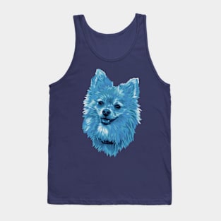 Cute Blue Pomeranian Dog Digital Art Tank Top